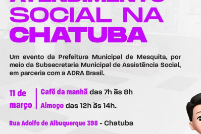 Chatuba de Mesquita recebe serviços gratuitos em atendimento social neste sábado (11)