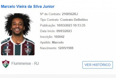 Marcelo é registrado no BID e pode estrear pelo Fluminense