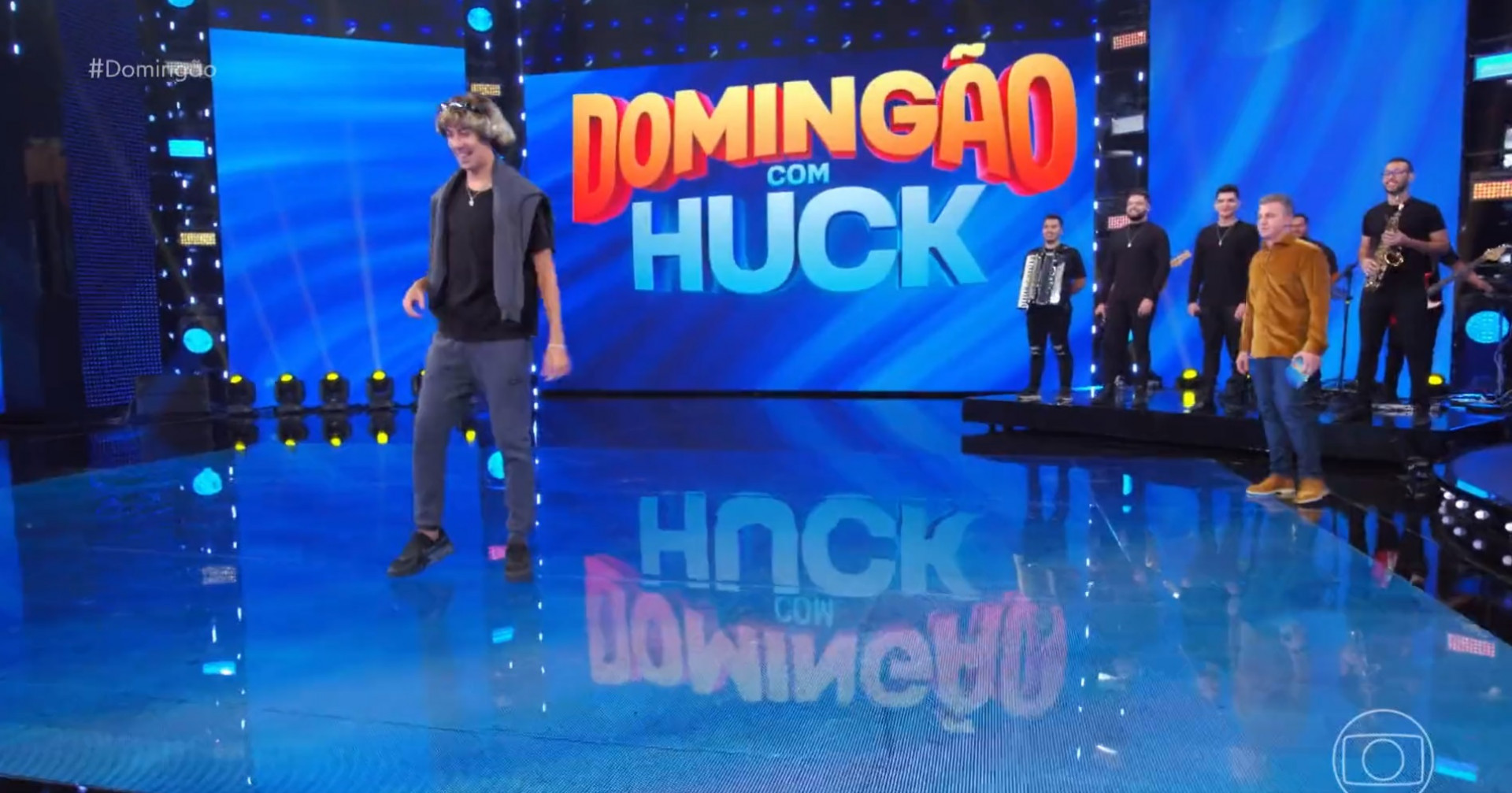 Xurrasco agita plateia durante participação no 'Domingão' - Reprodução / Twitter