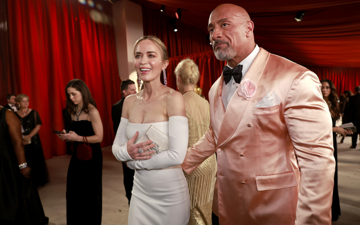 Emily Blunt e Dwayne Johnson