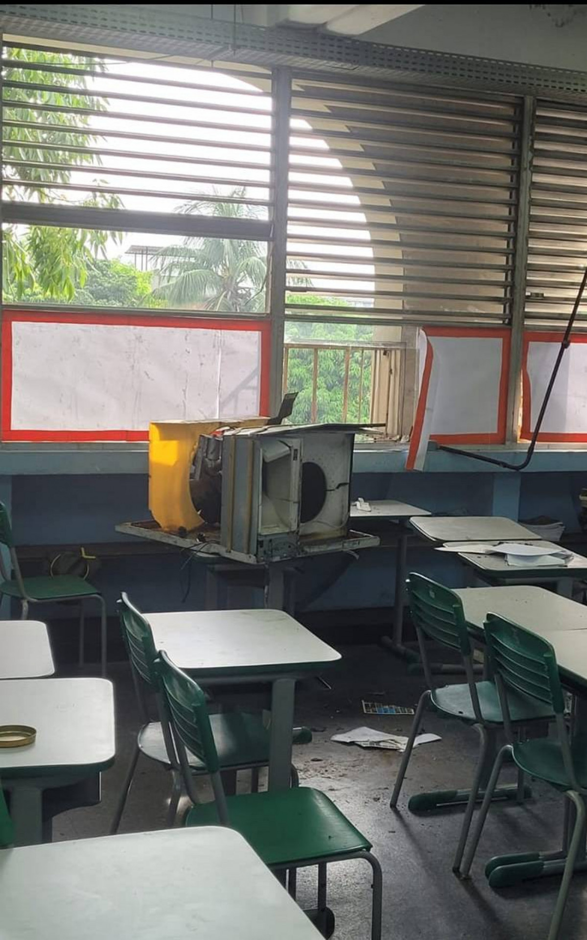 Nesta segunda (13) a escola foi furtada pela 4º vez e alunos ficaram sem aulas - Arquivo Pessoal