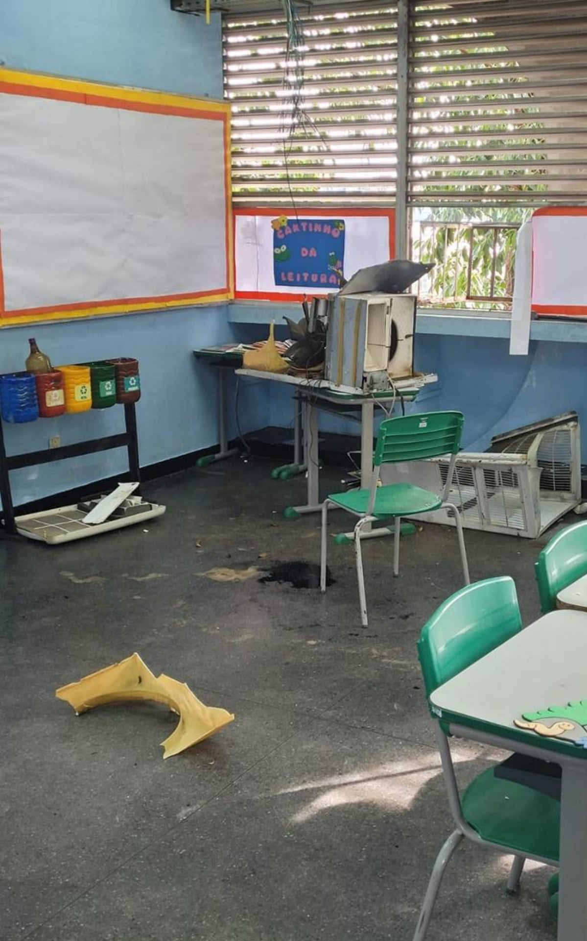 Nesta segunda (13) a escola foi furtada pela 4º vez e alunos ficaram sem aulas - Arquivo Pessoal