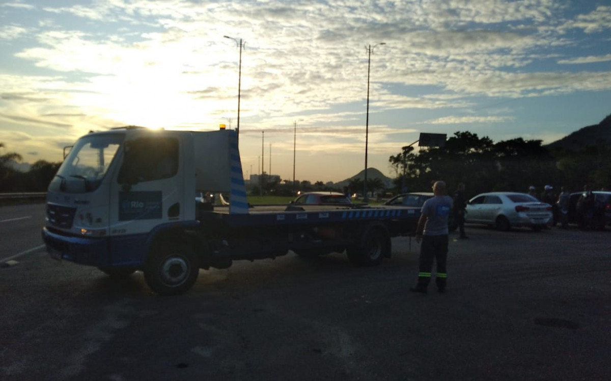 Operação acontece na saída do túnel da Grota Funda, sentido Zonal Sul - Divulgação / Seop