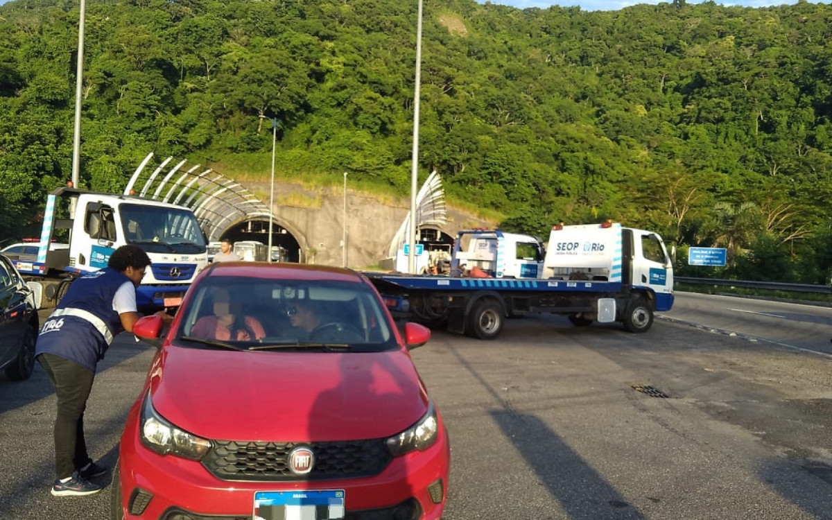 Operação acontece na saída do túnel da Grota Funda, sentido Zonal Sul - Divulgação / Seop