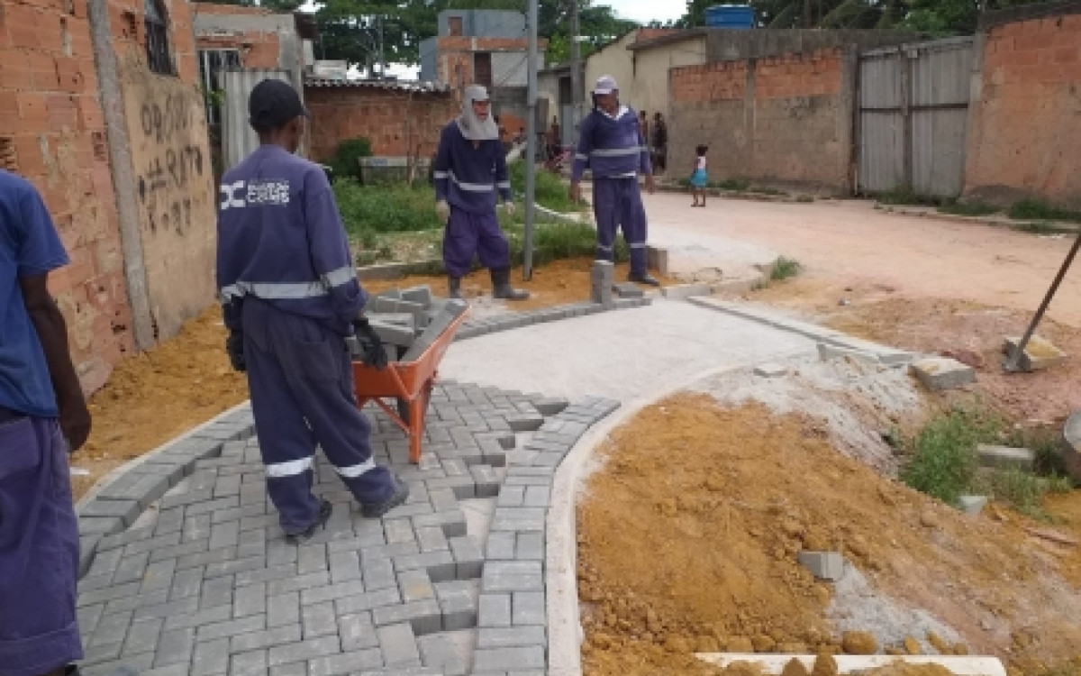 Obras no Campo Columbia, em Duque de Caxias