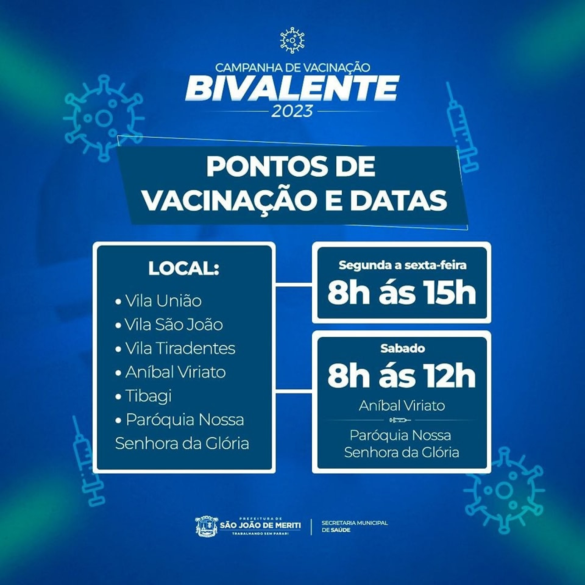 Confira quem vai poder se vacinar em Meriti, contanto que tenha recebido, pelo menos, duas doses contra covid-19 h&aacute; quatro meses ou mais