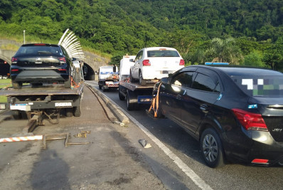 Operação acontece na saída do túnel da Grota Funda, sentido Zonal Sul - Divulgação / Seop