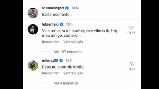 Jogadores de futebol prestaram apoio a Willian Bigode - Reprodu&ccedil;&atilde;o
