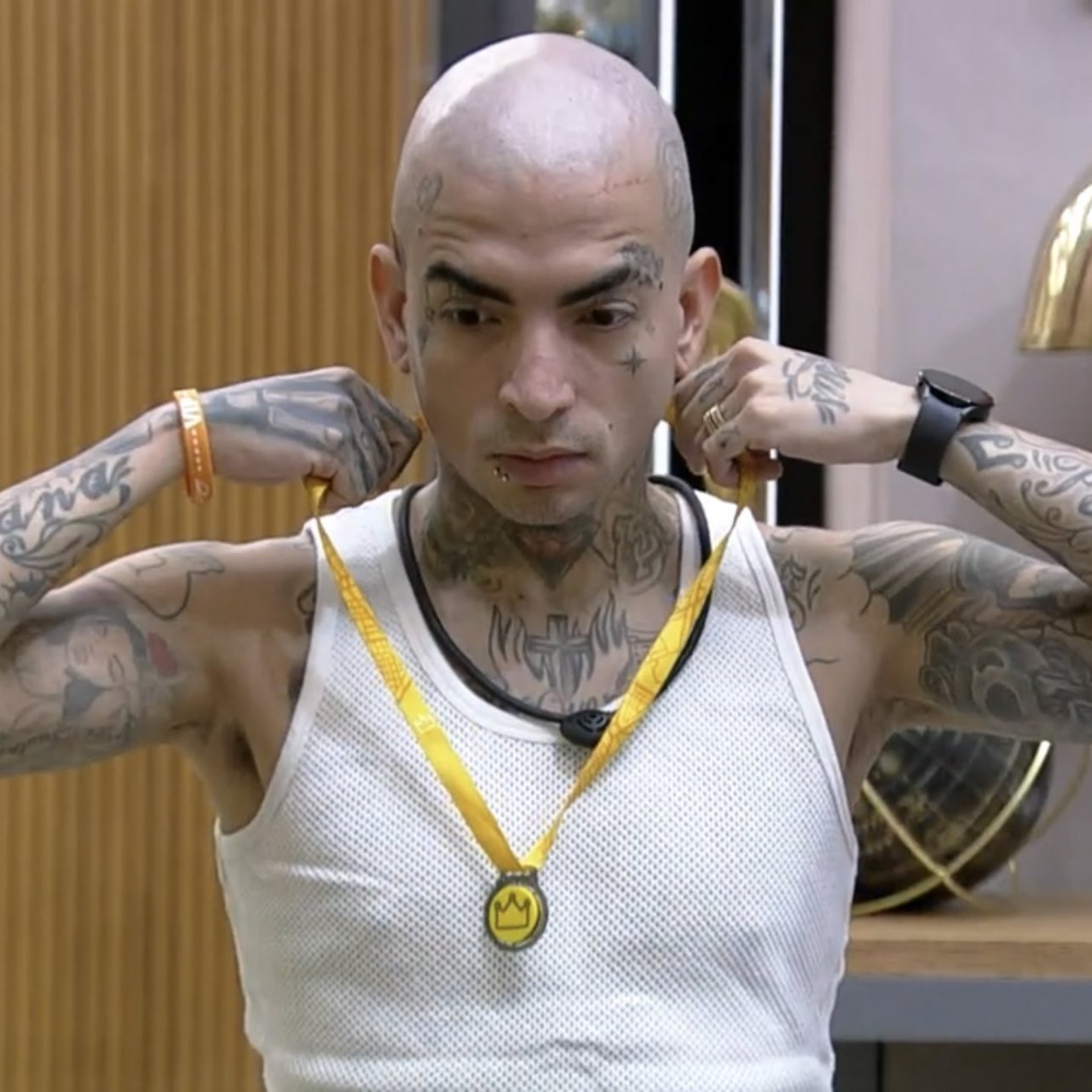 MC Guimê está confinado na casa do 'BBB 23' e já mudou de visual várias vezes nesses dois meses - Reprodução Internet