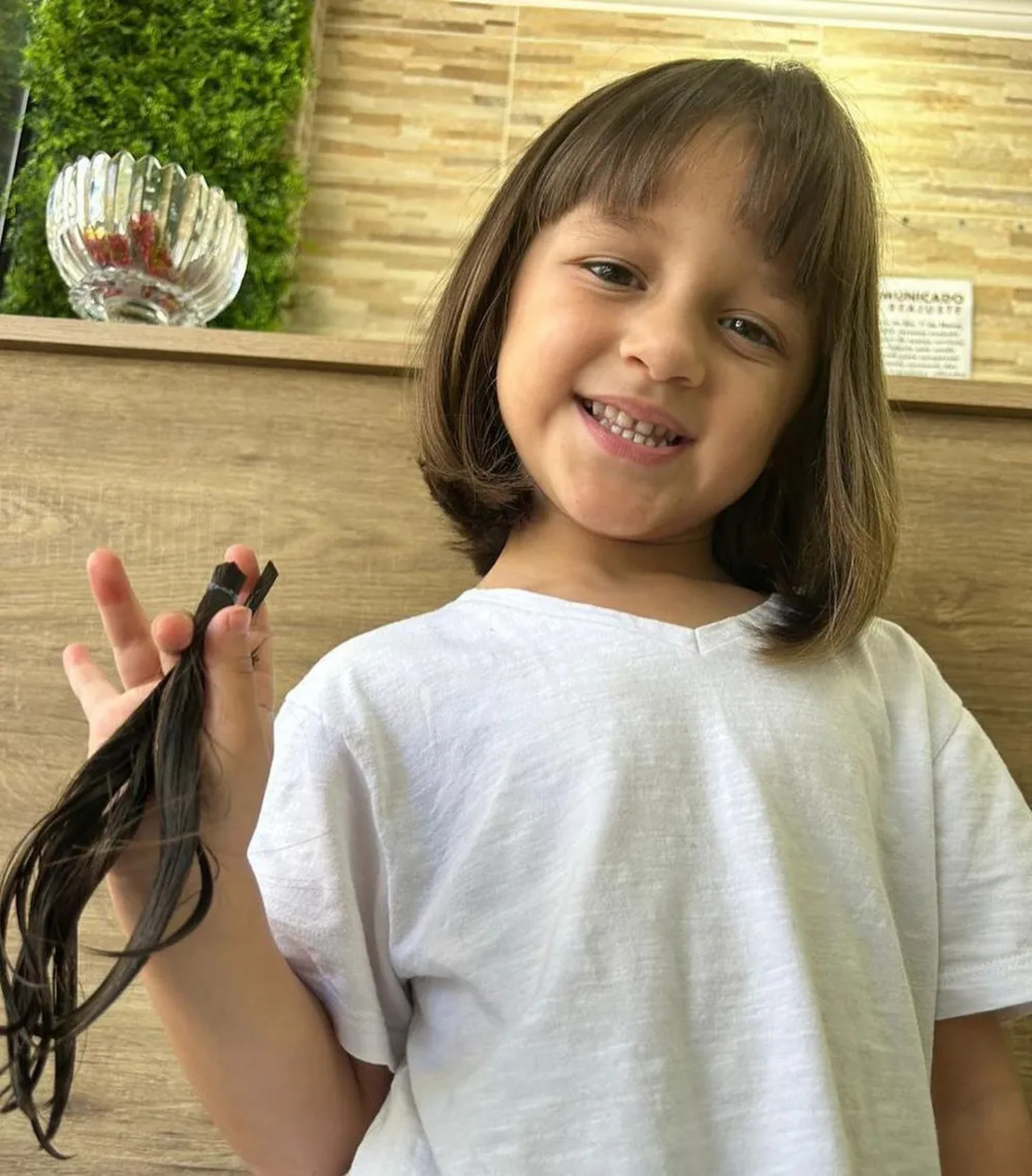 Filha de Bruno Gissoni e Yanna Lavigne adota cabelo curtinho e doa fios para caridade - Reprodução/Instagram