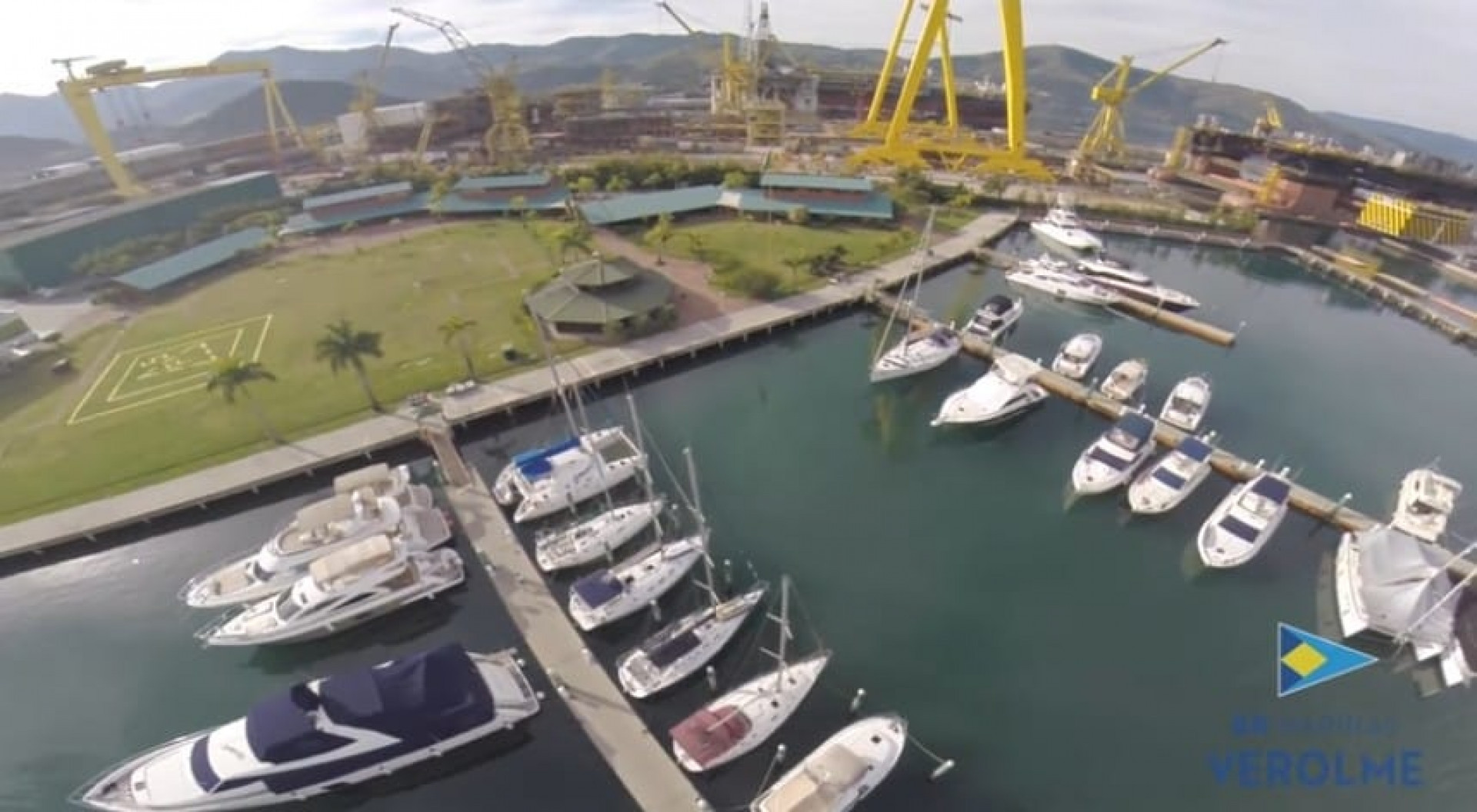 Vista área da Marina em Angra - Divulgação/Marina BR Verolme