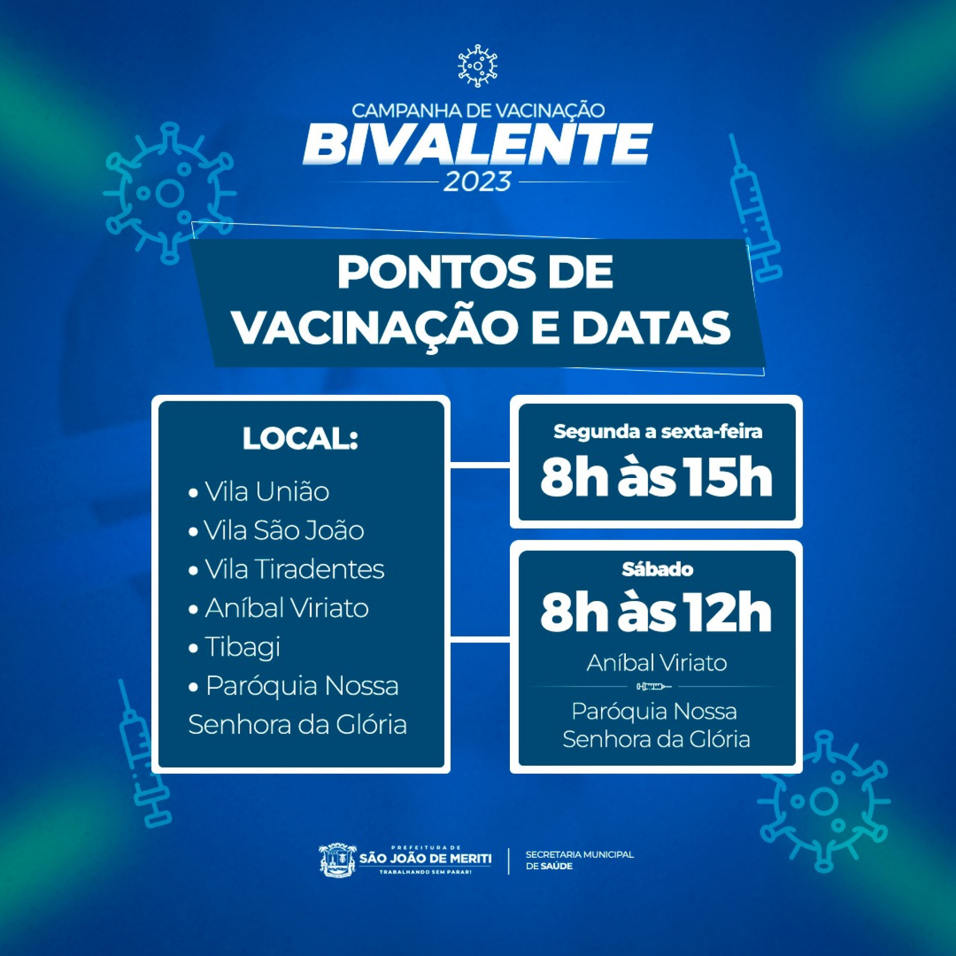 Confira quem vai poder se vacinar em Meriti, contanto que tenha recebido, pelo menos, duas doses contra covid-19 h&aacute; quatro meses ou mais