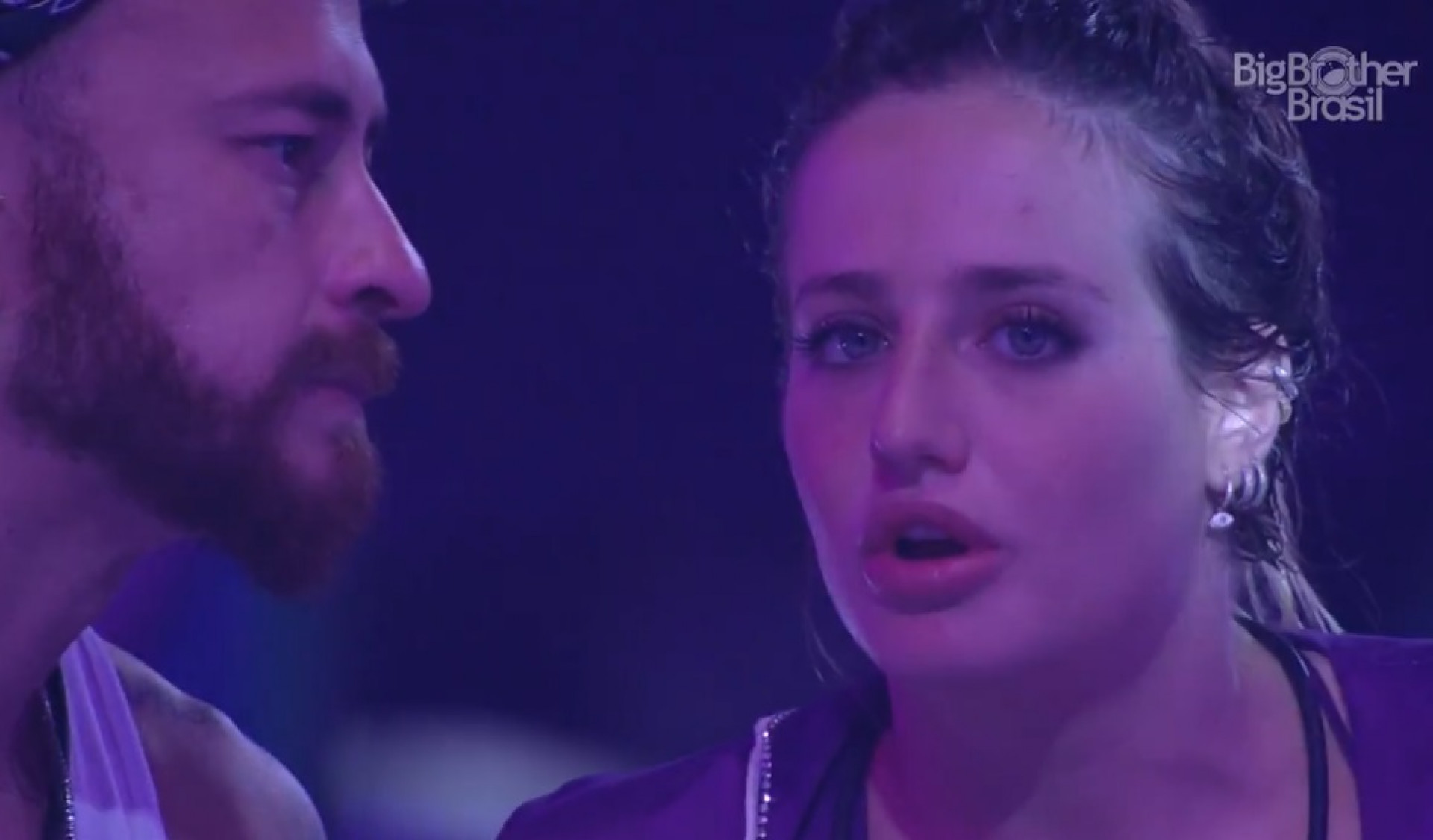 Bruna Griphao e Fred conversam sobre a formação do próximo paredão - Reprodução de vídeo / TV Globo