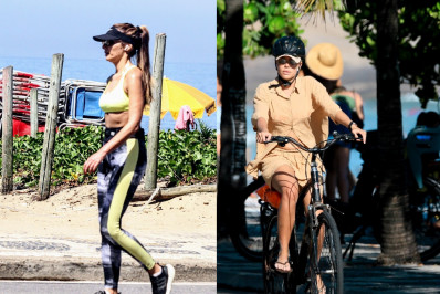 Patrícia Poeta e Bruna Linzmeyer se exercitam no Rio; veja as fotos 