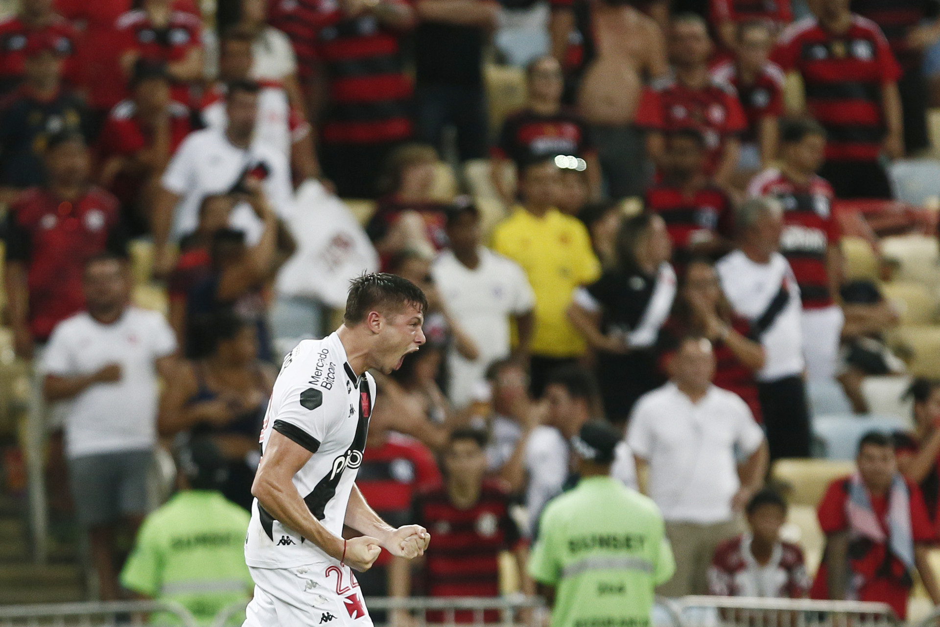 Foto mostra lance de Capasso que originou o pênalti do Flamengo