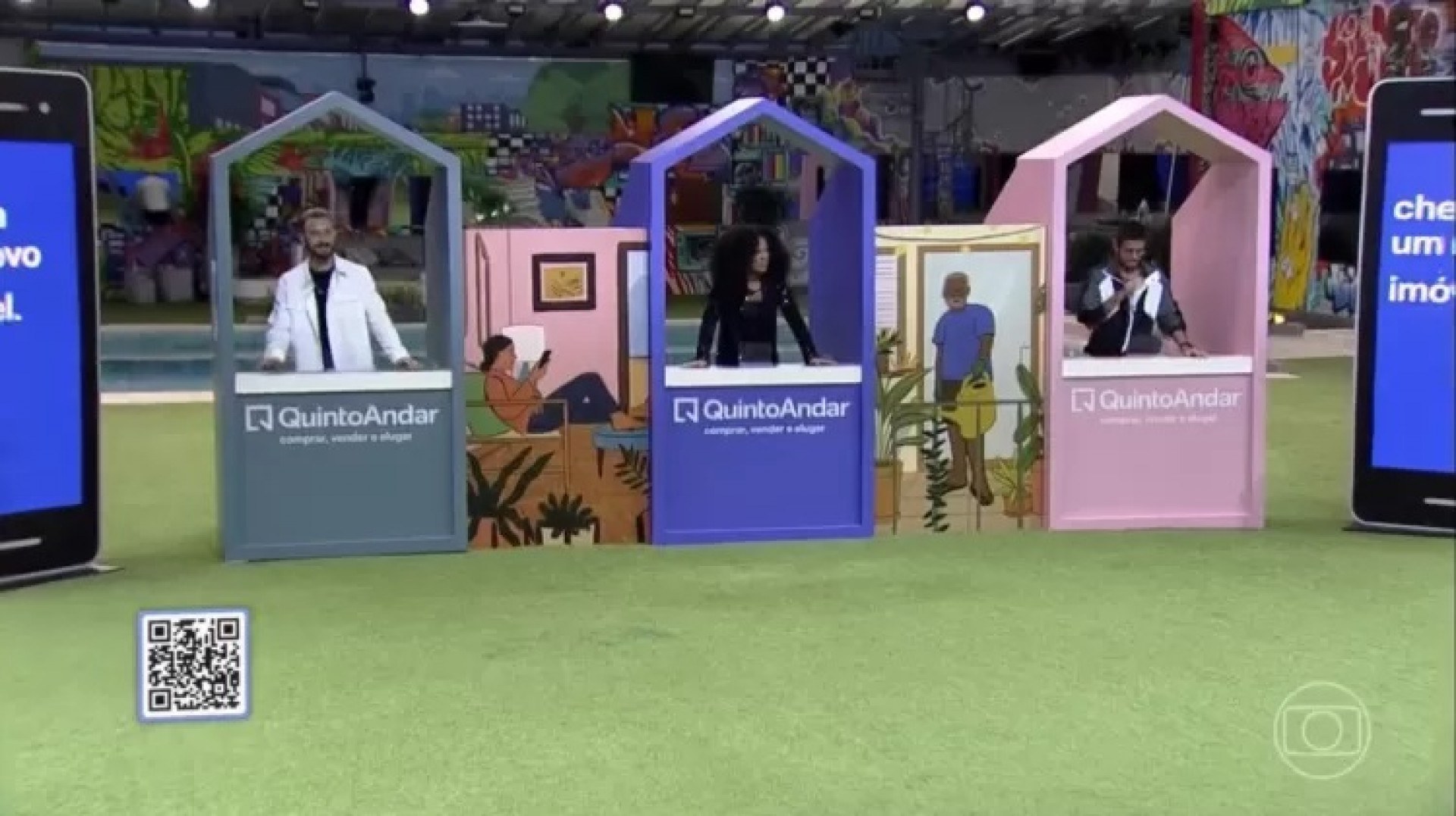 Marvvila disputou a prova bate e volta com Fred e Gabriel. Ela venceu a prova - Reprodução