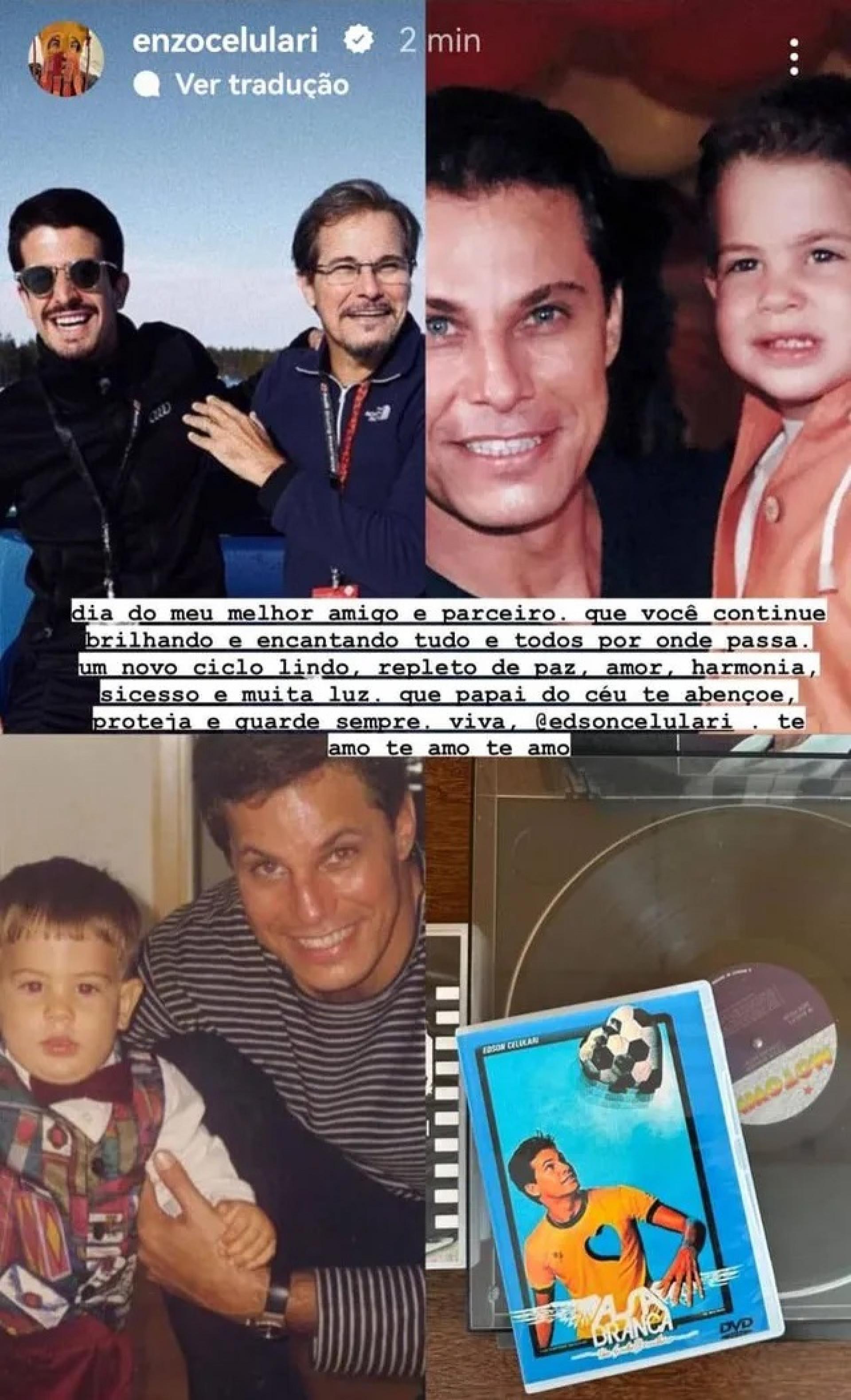 Edson Celulari é homenageado pelos filhos - Reprodução do Instagram
