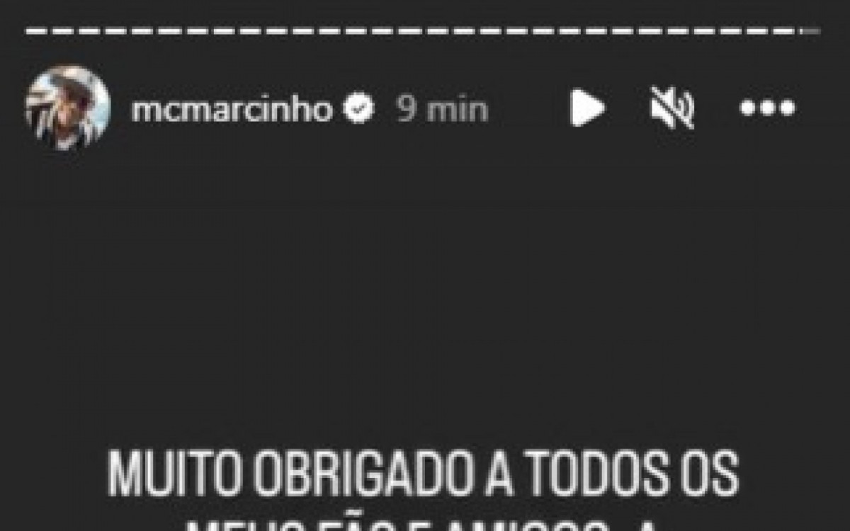 MC Marcinho comemora após plano de saúde autorizar cirurgia no coração