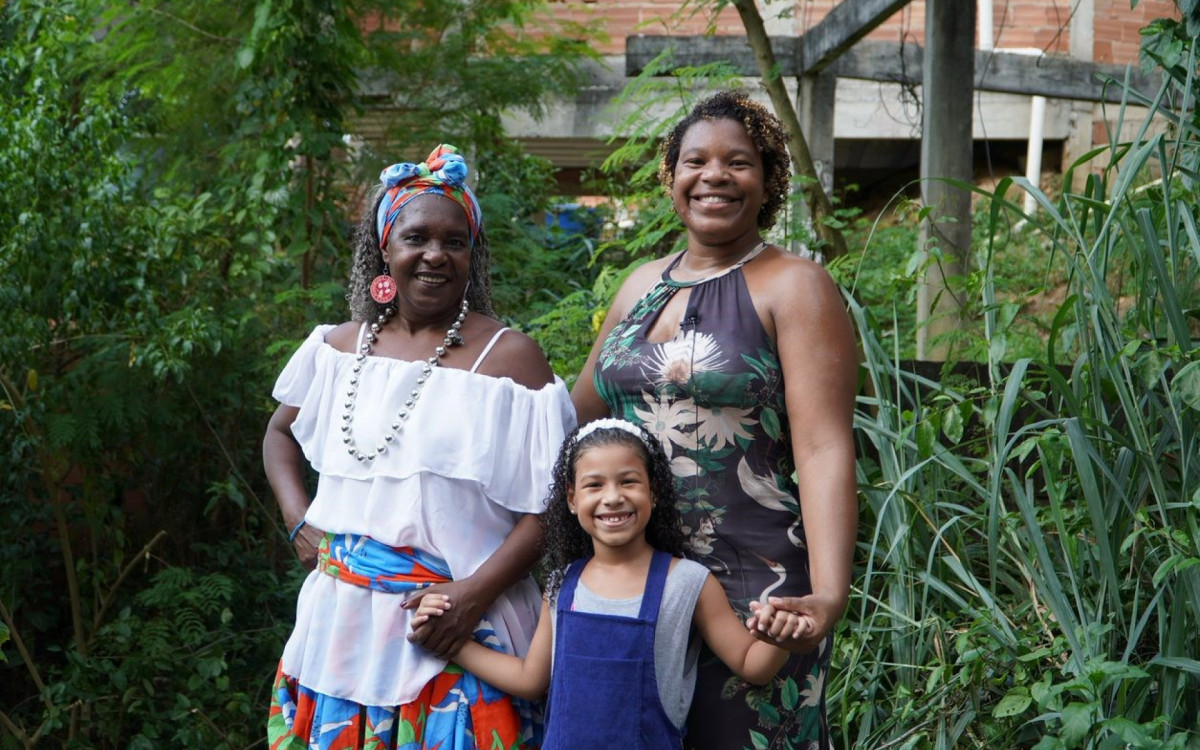 Eunice, Juliana e a pequena Ana Júlia: três gerações beneficiadas
