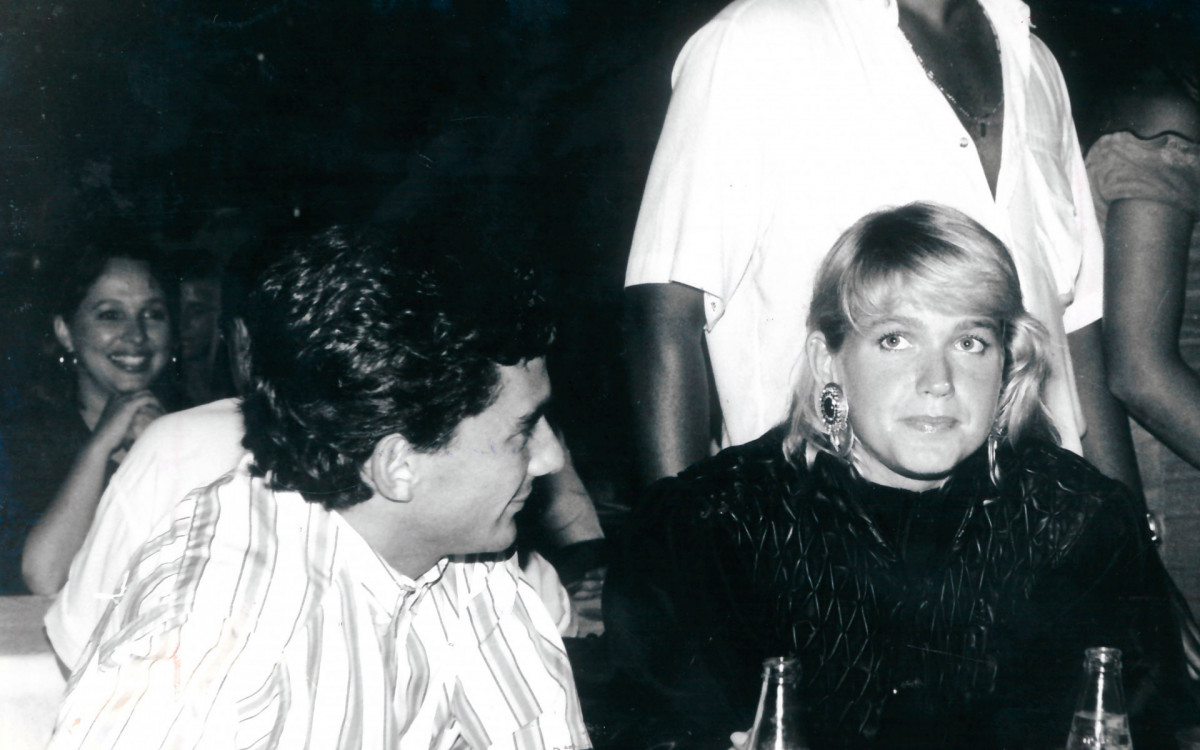 Xuxa e Ayrton Senna na estreia do show de Simone - Arquivo O Dia