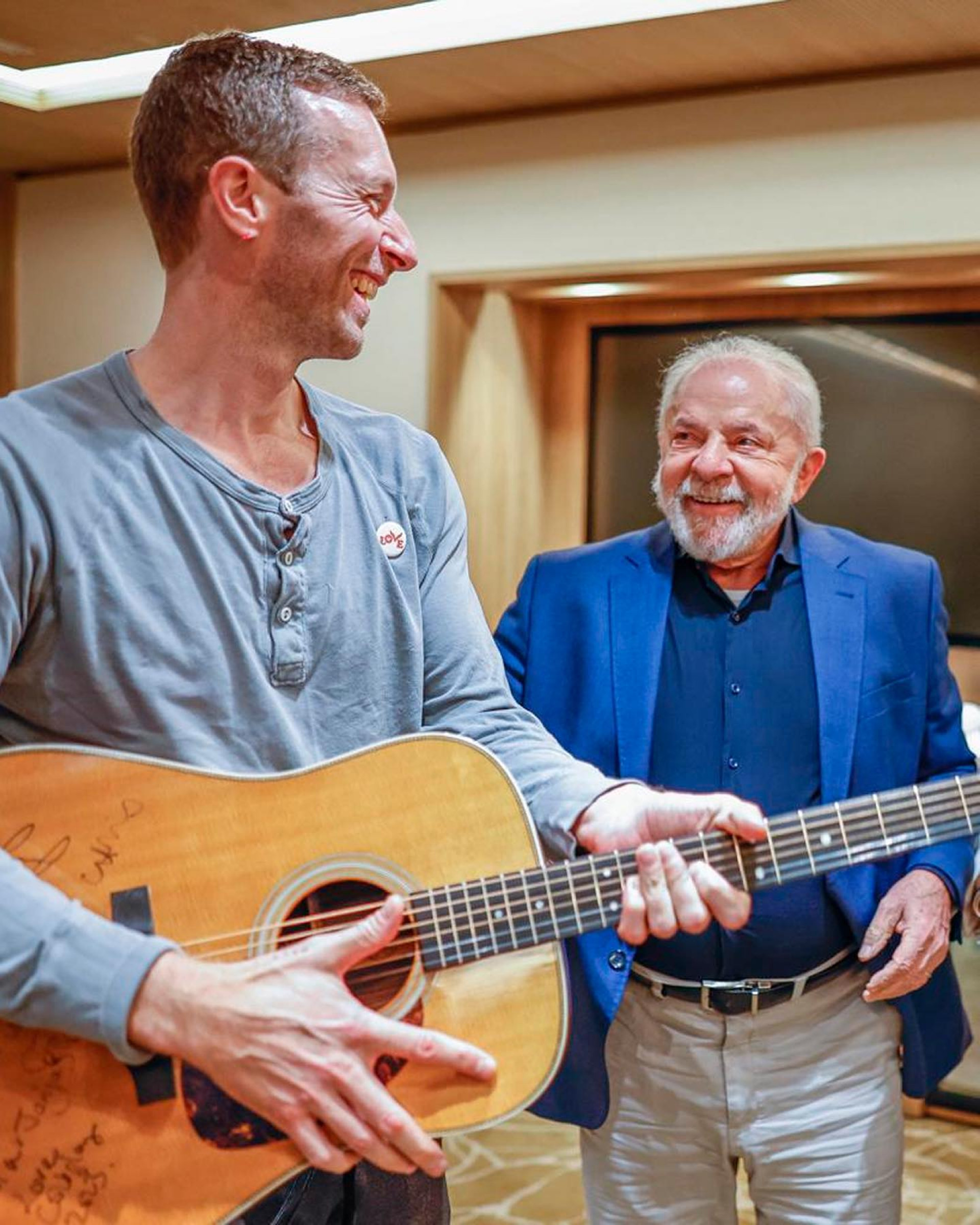 Lula encontra vocalista do Codplay