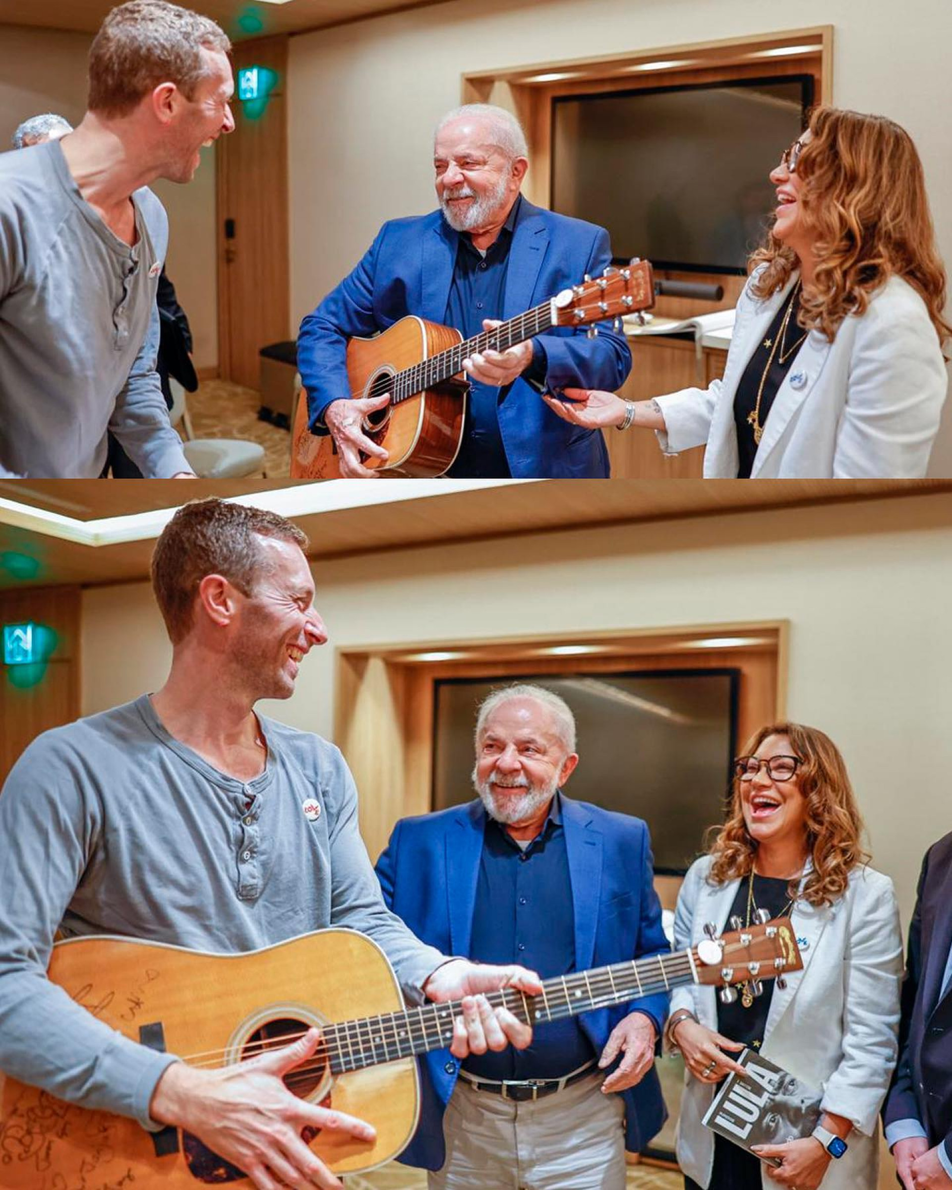 Lula encontra vocalista do Coldplay e o convida para a COP 30