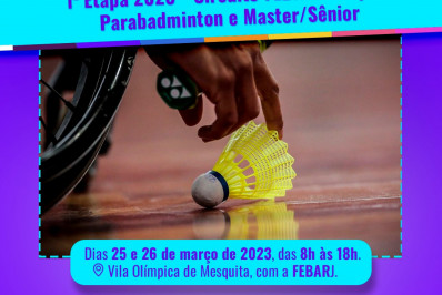 1ª Etapa do Circuito FEBARJ Simples Parabadminton acontece neste fim de semana em Mesquita