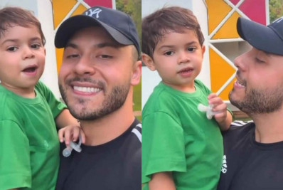 Filho de Marília Mendonça encanta a web em vídeo com Murilo Huff: 'Melhor amigo'