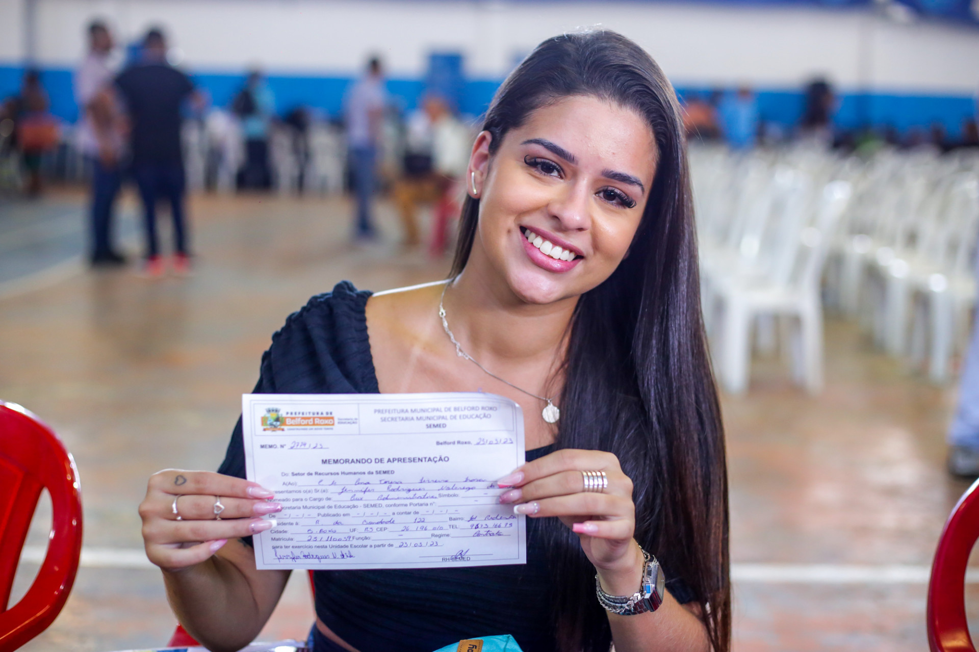 Jennifer Rodrigues frisou que est&aacute; animada com a oportunidade de trabalhar na Educa&ccedil;&atilde;o - Rafael Barreto / PMBR