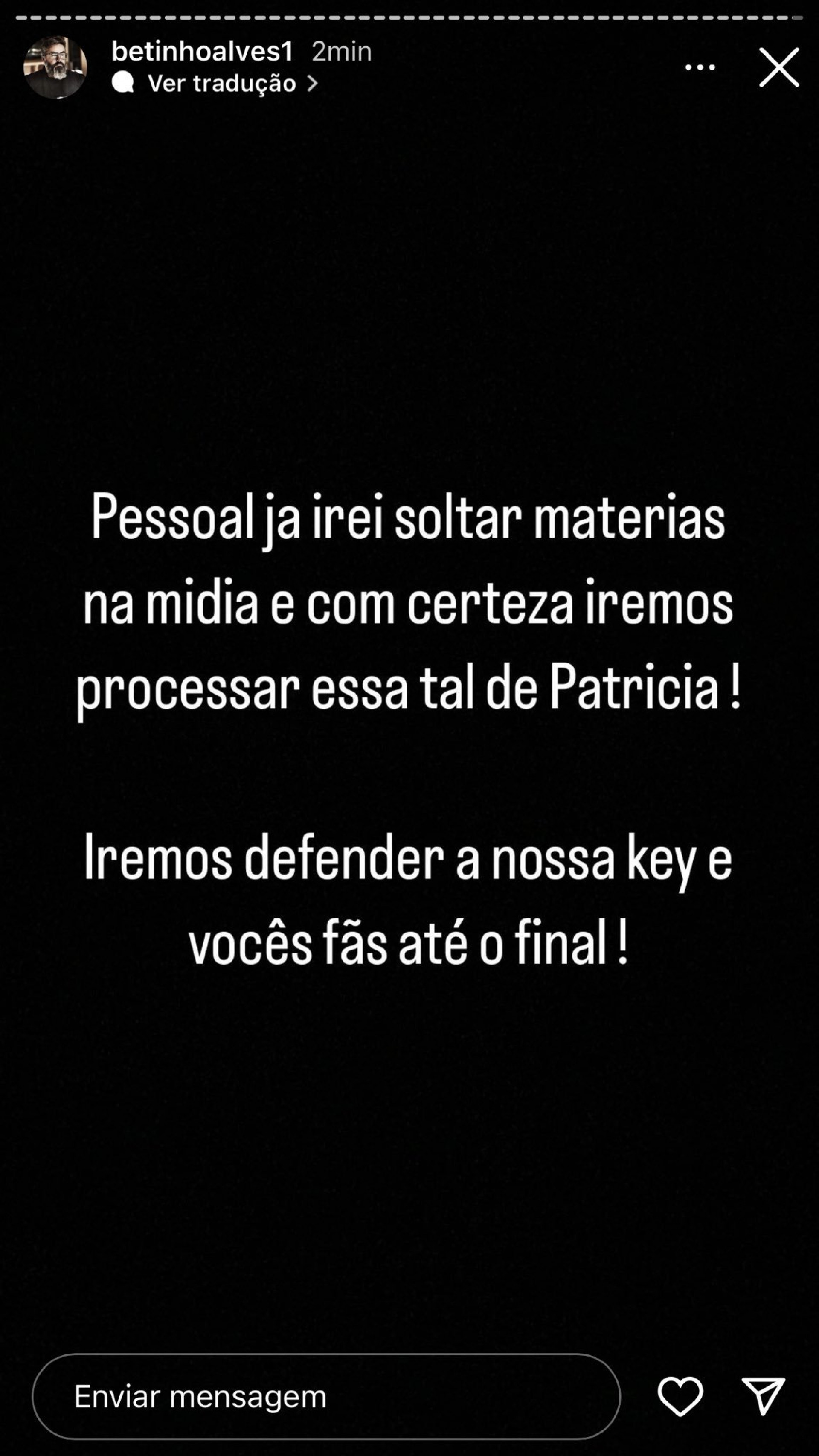 Assessor de Key Alves diz que vai processar Patrícia Ramos após vazamento de áudio - Reprodução Internet
