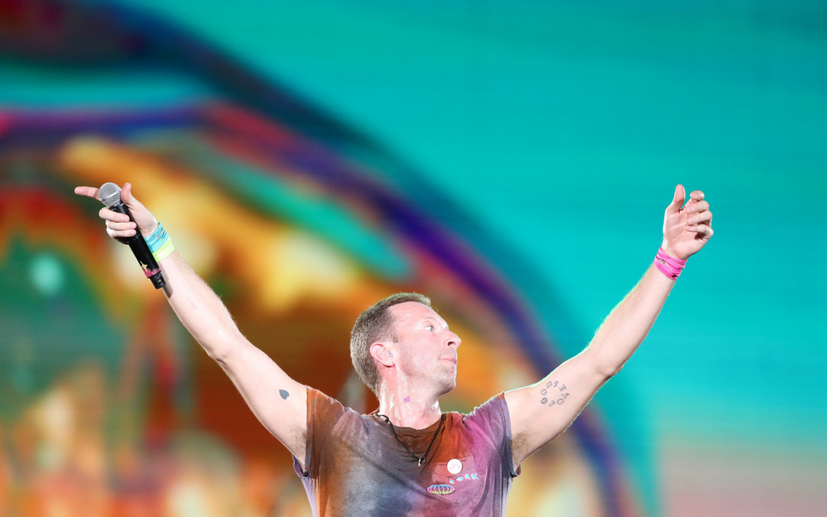 Show da banda inglesa Coldplay no est&aacute;dio do Engenh&atilde;o, neste s&aacute;bado (25) no Rio de Janeiro. Foto: Pedro Ivo/ Ag&ecirc;ncia O Dia