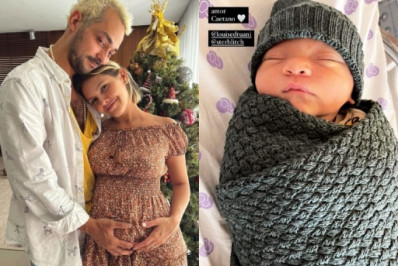 Eduardo Sterblitch compartilha clique fofo de Caetano, seu primeiro filho com Louise D'Tuani