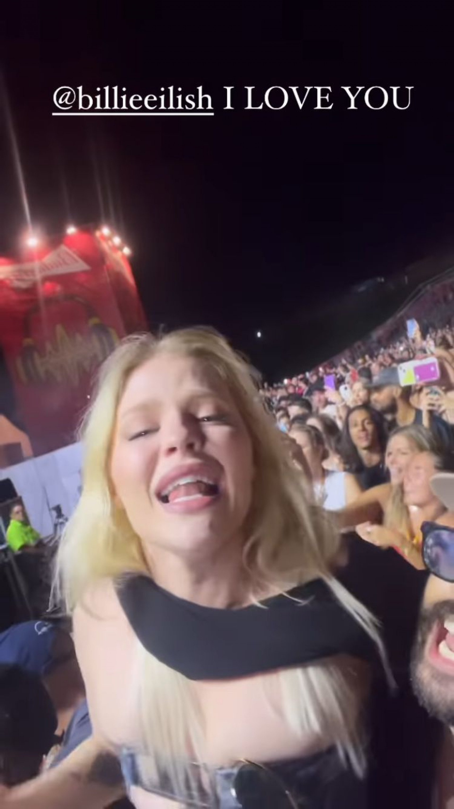 Luísa Sonza assiste show de Billie Eilish na grade - Reprodução / Instagram