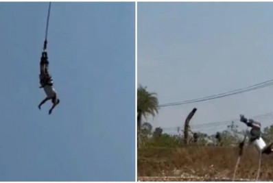 Turista sobrevive a queda de 30 metros de bungee jump na Tailândia