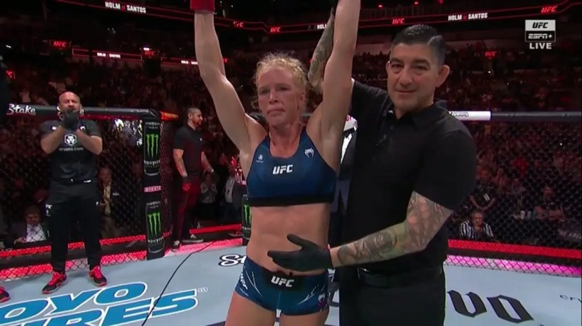 Holly Holm foi um dos destaques do UFC San Antonio - (Foto: Reprodução ESPN)