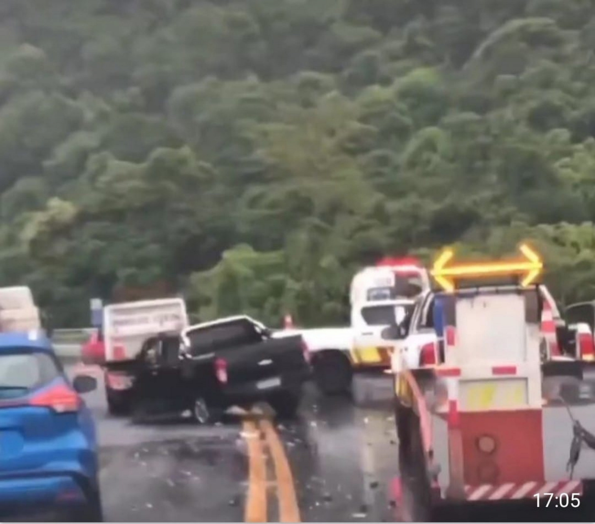 Duas vítimas em estado grave foram removidas para hospital em Mangaratiba - Divulgação/rede social