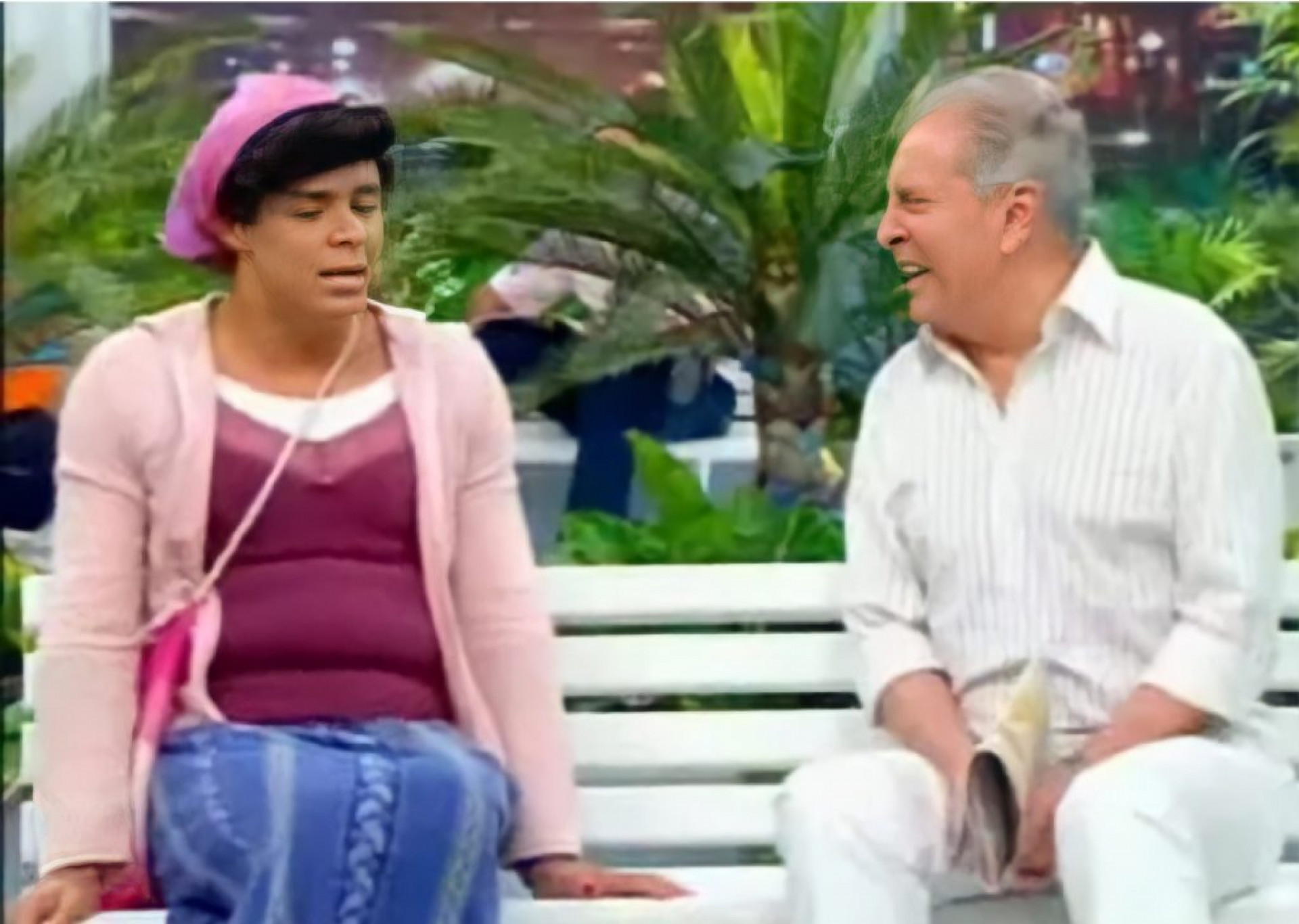 Creidi e Carlos Alberto de Nóbrega na Praça é Nossa - Foto reprodução internet