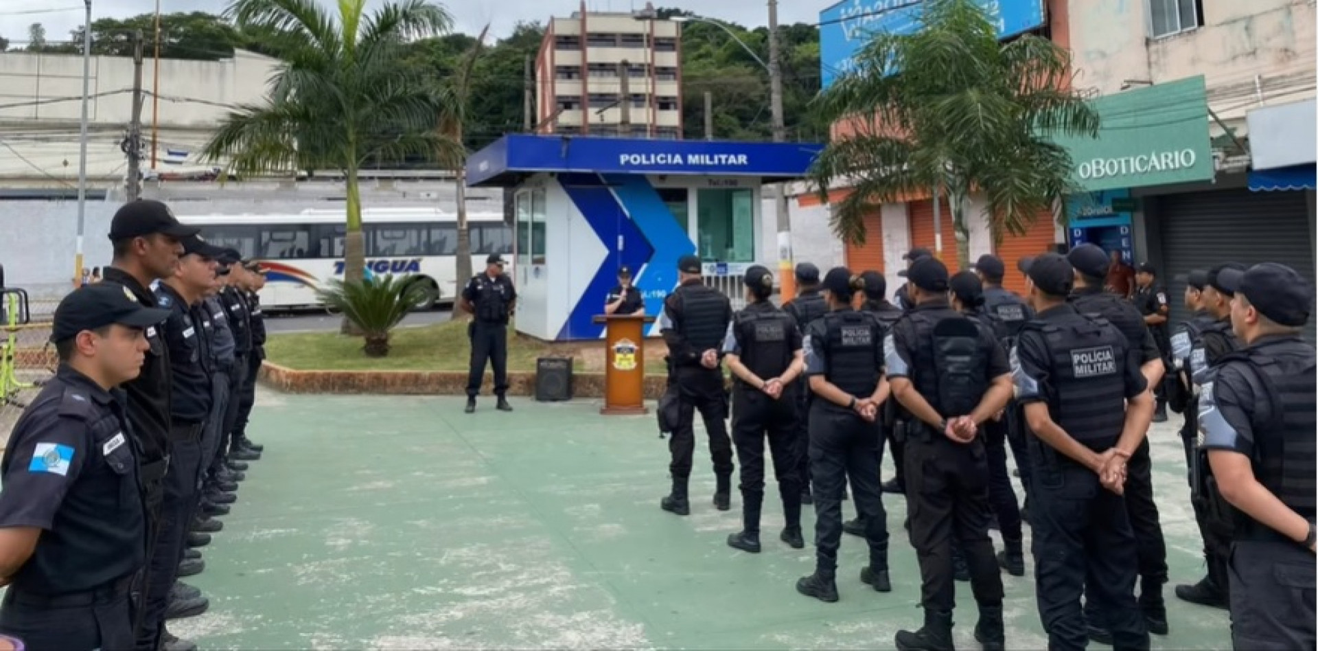 Os policiais militares formados no lan&ccedil;amento do Programa Bairro Presente no Centro - Divulga&ccedil;&atilde;o / 39&ordm; BPM