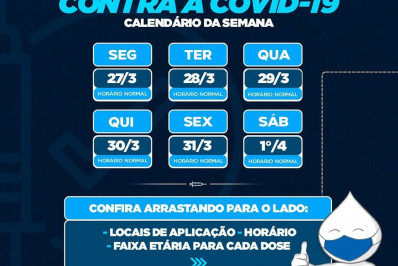 Calendário de vacinação contra a Covid-19 desta semana em Meriti