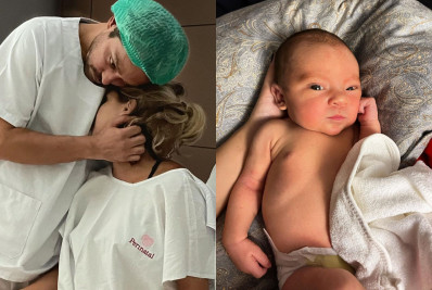 Eduardo Sterblitch posta foto do filho recém-nascido e famosos babam: 'Sua cara'