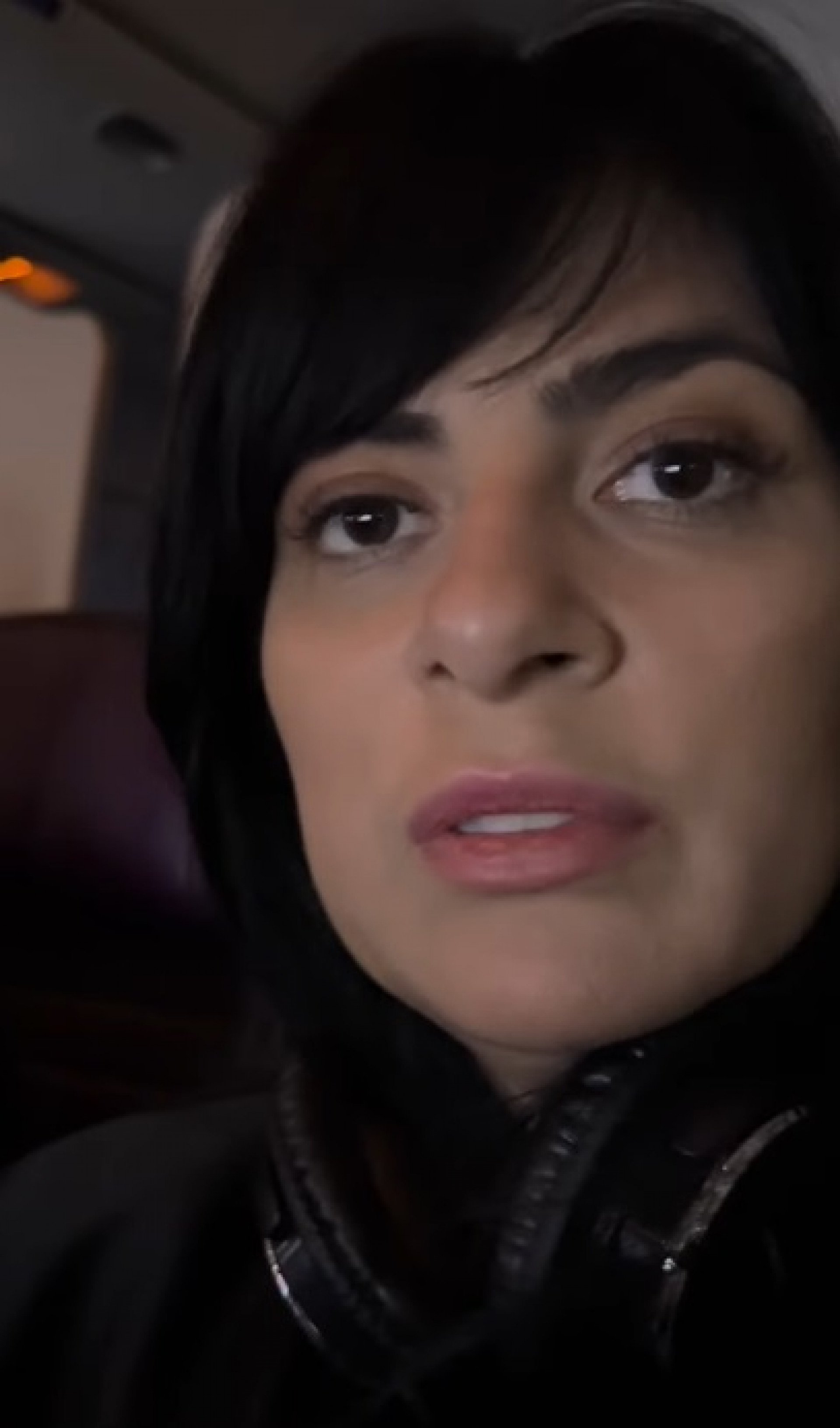  Fernanda Brum relata susto após turbina de avião pegar fogo no ar - Reprodução de vídeo