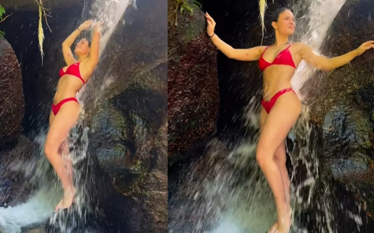 Larissa Manoela se refresca em banho de cachoeira | Celebridades | O Dia