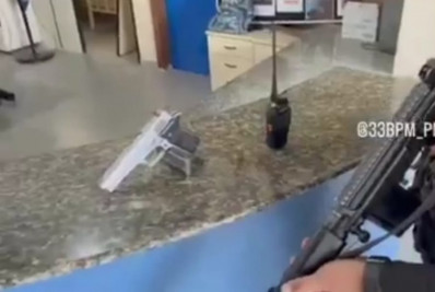 GAT apreende pistola e rádio comunicador na Banqueta