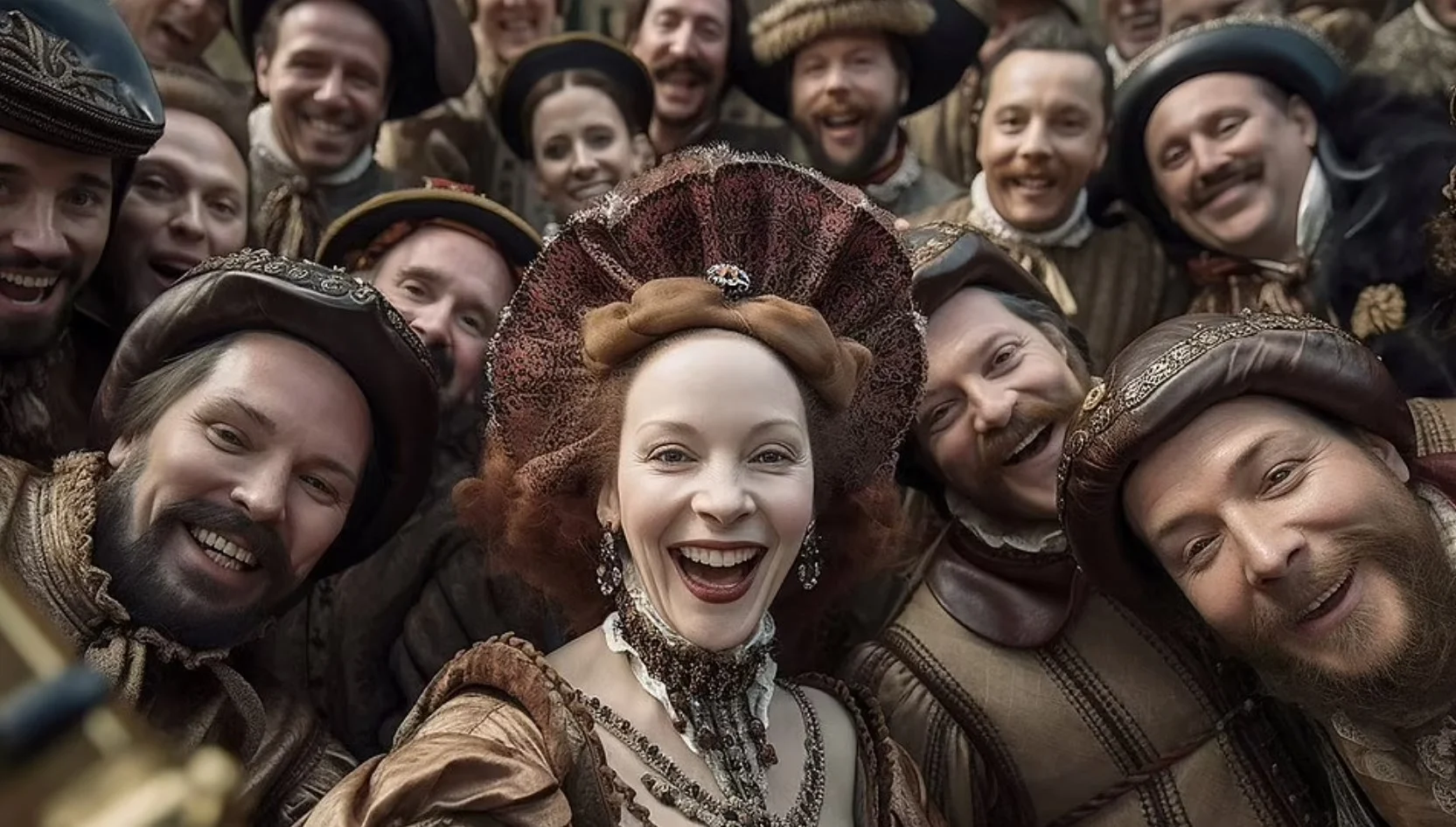 A Rainha Elizabeth I tirando slefie
 - Reprodução