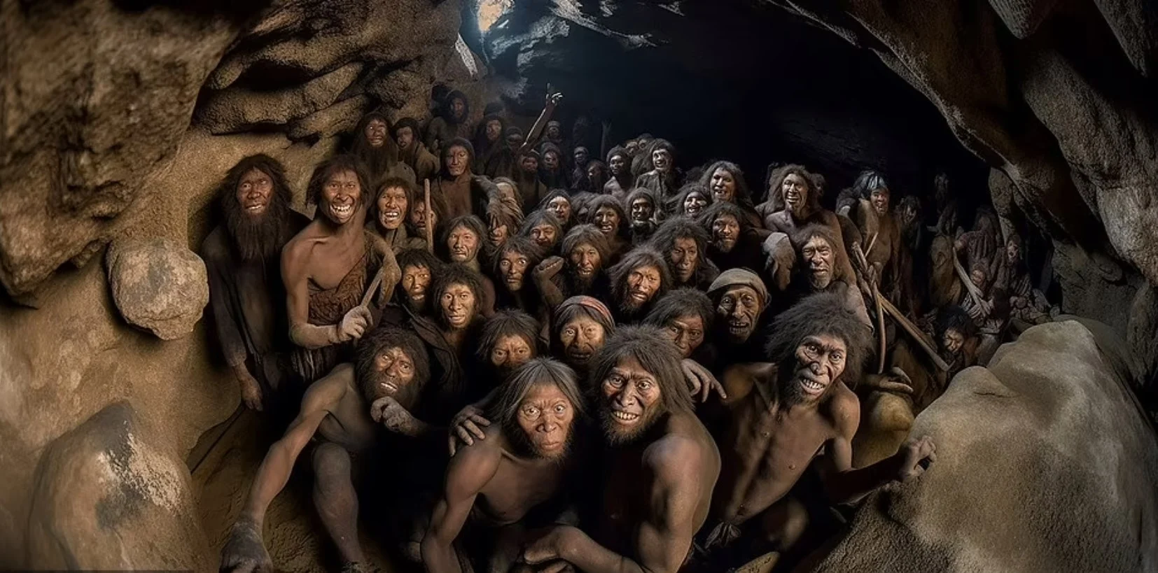 Foto na caverna com IA
 - Reprodução