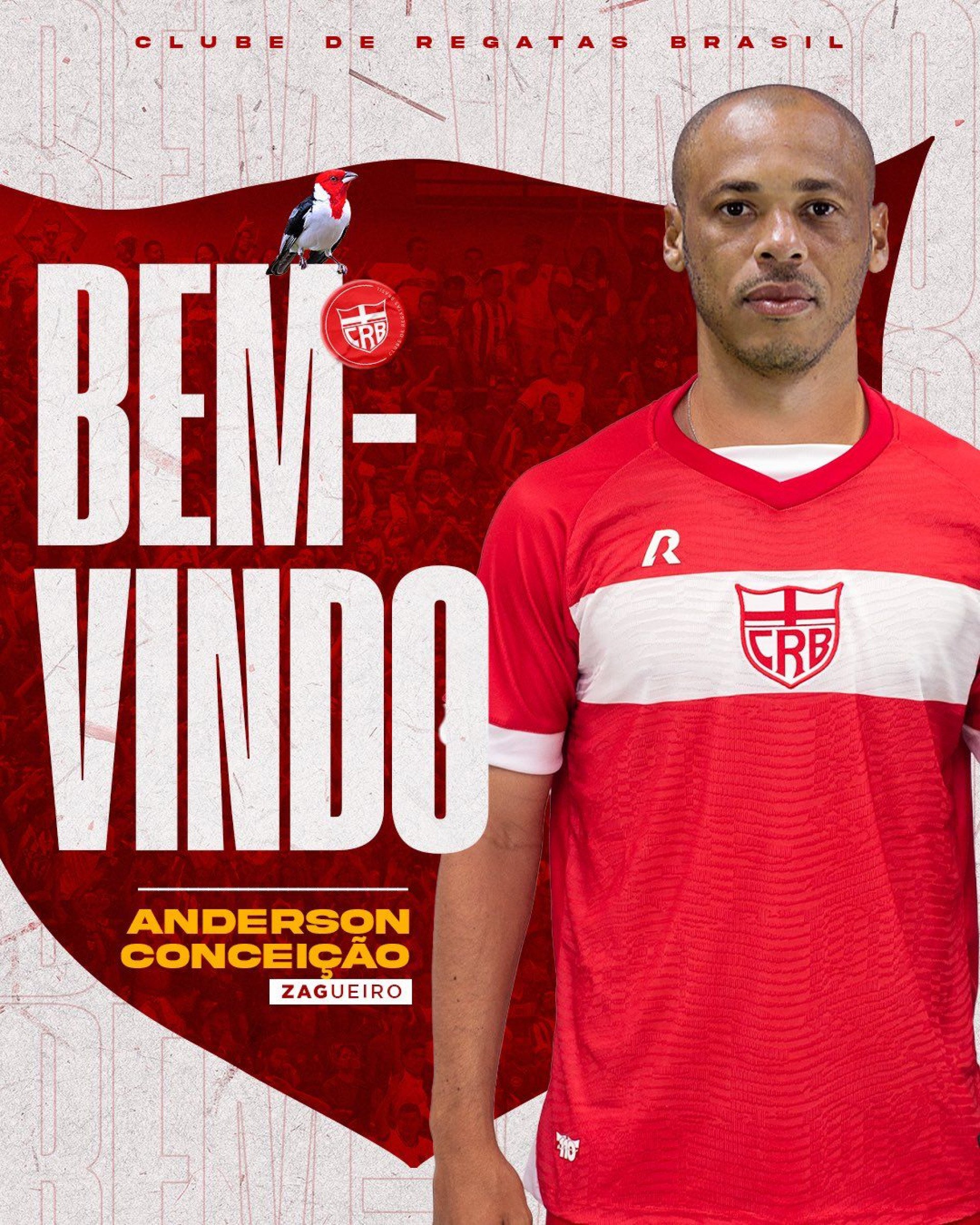 Anderson Concei&ccedil;&atilde;o disputar&aacute; a S&eacute;rie B com a camisa do CRB