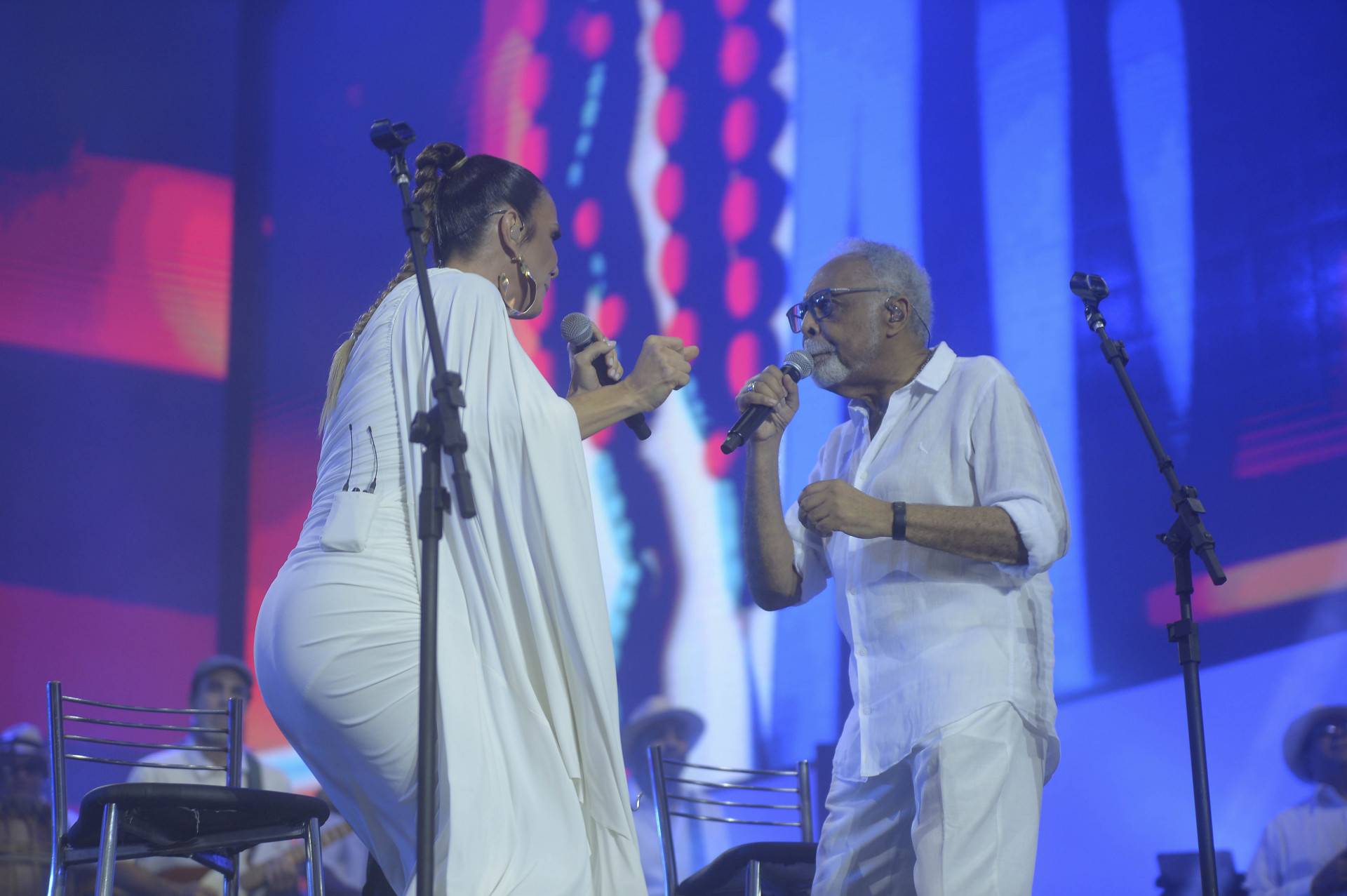 Gilberto Gil e Ivete Sangalo durante show pelo aniversário de Salvador - Ag News / Andre Muzell