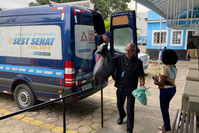 Barra Mansa recebe doações do Sest/Senat para afetados pelas chuvas