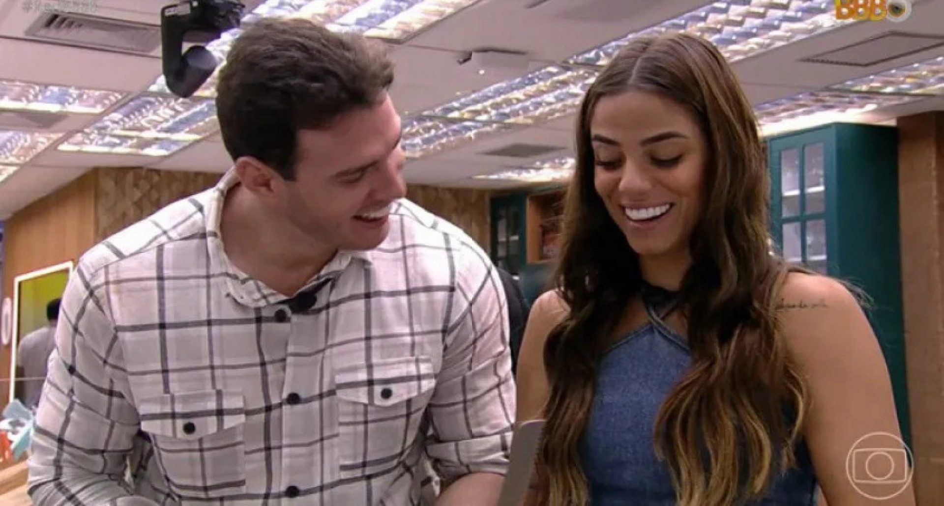 Gustavo e Key no BBB - Reprodução/Globo