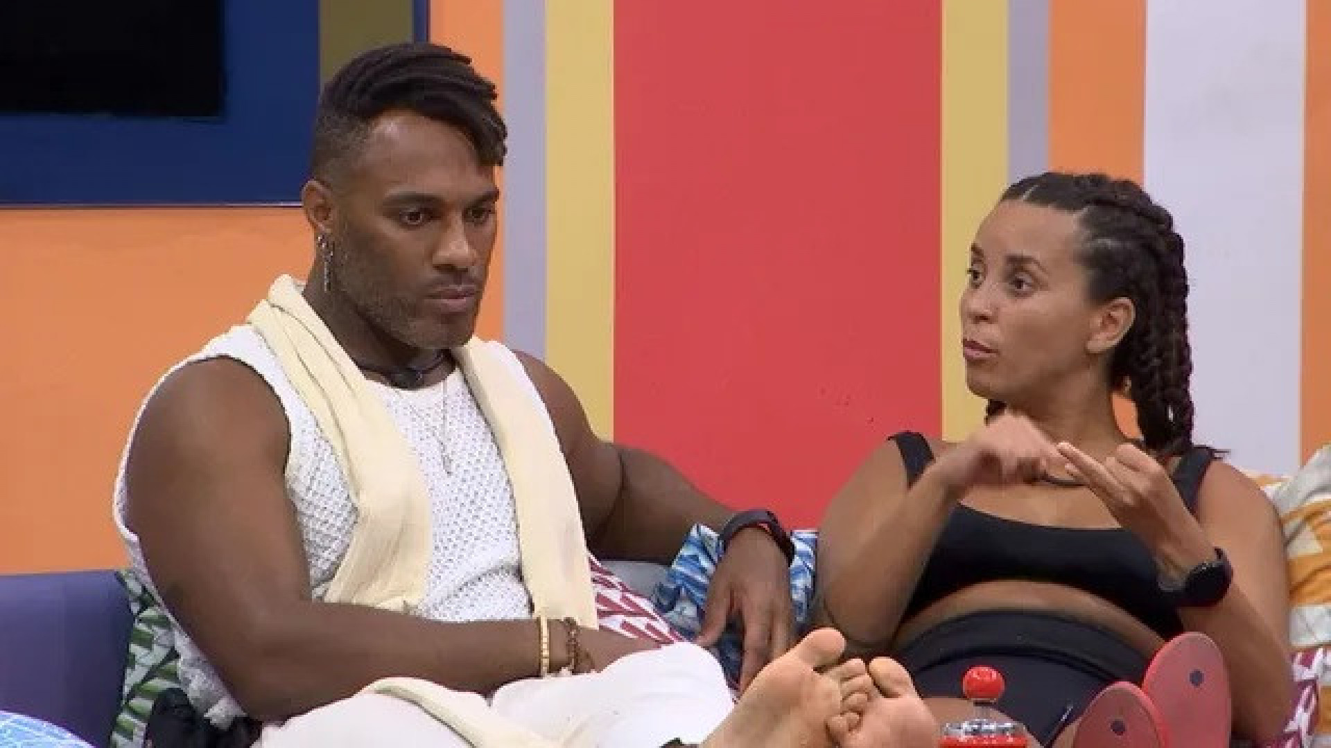 Domitila Barros e Fred Nicácio falam sobre jogo - Reprodução de vídeo / TV Globo